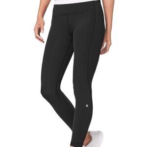 Lululemon Breezy Dot Tight Leggings High Rise Pocket Stretch Ankle Yoga Black 4